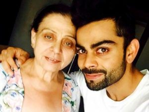 Virat Kohli with his Mother